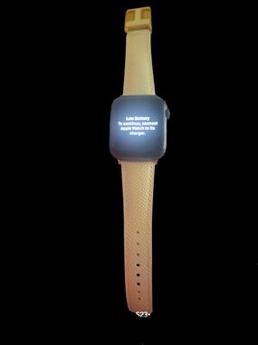 Apple Watch Series 4 with Cream Textured Leather Band - Apple Smartwatch
